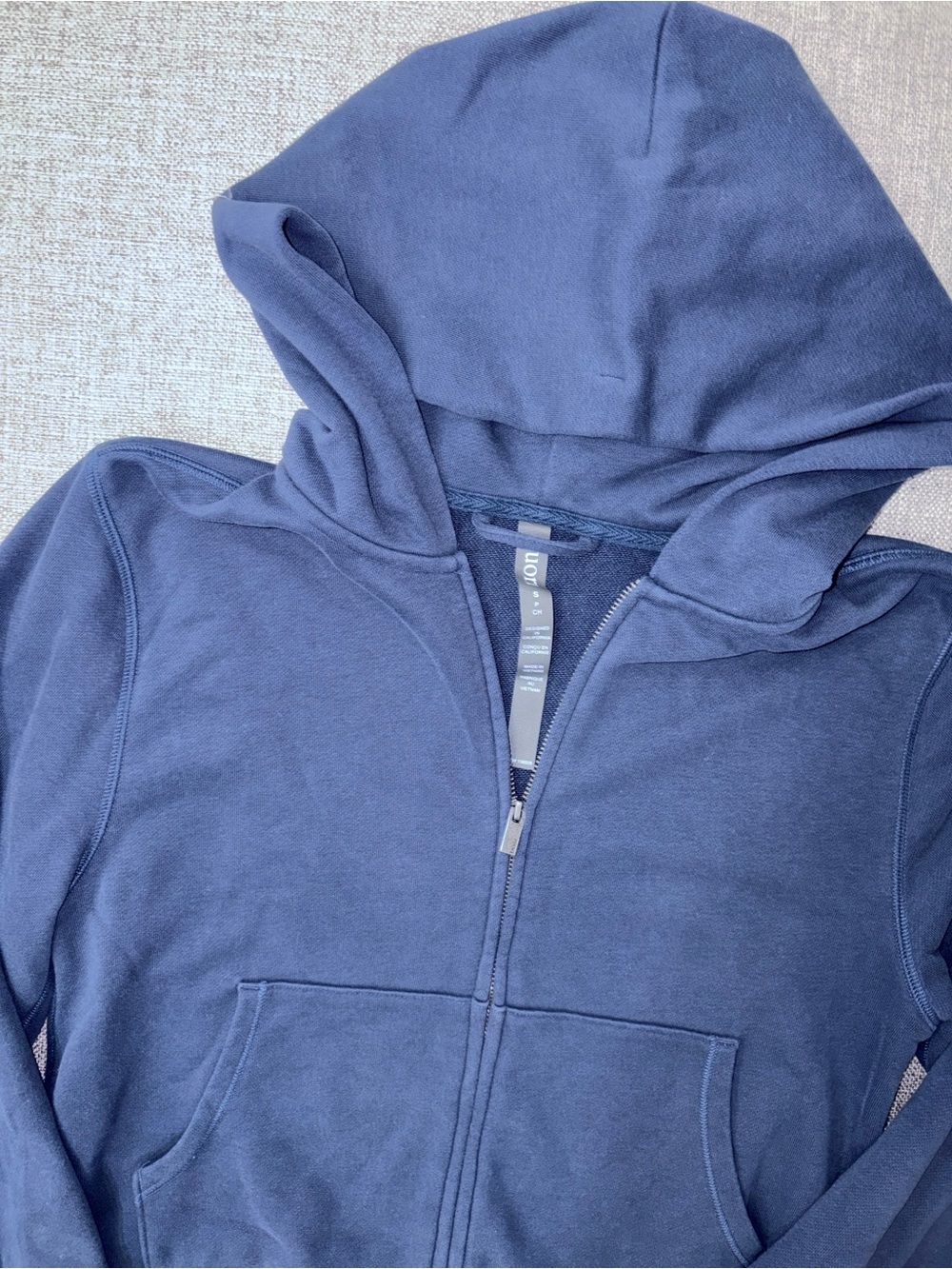 Vuori Navy Zip-Front Hoodie - Picture 2 of 3